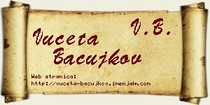 Vuceta Bačujkov vizit kartica